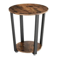 Last inn bildet i Galleri-visningsprogrammet, Lusimo Round Metal Side Table with Storage Rack - Top-Rated Accent Furniture for Easy Assembly