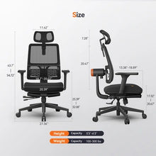 Cargar imagen en el visor de la galería, Newtral MagicH-BP Ergonomic Chair - Auto-Following Lumbar Support, 4D Armrests, Adjustable Height & Depth, Reclines 96°-136°
