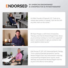 Cargar imagen en el visor de la galería, Newtral MagicH-BP Ergonomic Chair - Auto-Following Lumbar Support, 4D Armrests, Adjustable Height & Depth, Reclines 96°-136°