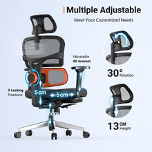 Lade das Bild in den Galerie-Viewer, NEWTRAL Pro Ergonomic Office Chair - Adjustable Lumbar Support, Footrest & 4D Armrests for Ultimate Comfort