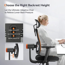 Cargar imagen en el visor de la galería, Newtral MagicH002 Ergonomic Office Chair - Adaptive Lumbar Support, Adjustable Headrest & 4D Armrests for Ultimate Comfort