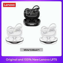 Lade das Bild in den Galerie-Viewer, Lenovo LP75 TWS Bluetooth Headphones - Noise-Cancelling, Waterproof, LED Display