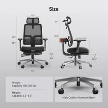 Lade das Bild in den Galerie-Viewer, NEWTRAL MagicH-BPro Ergonomic Chair: Adaptive Comfort with Footrest & Auto-Following Backrest