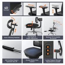 Lade das Bild in den Galerie-Viewer, NEWTRAL MagicH-BPro Ergonomic Chair: Adaptive Comfort with Footrest & Auto-Following Backrest