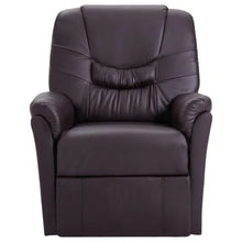 Carica l'immagine nel visualizzatore di Gallery, Luxurious Adjustable Brown Leatherette Armchair - Top-Rated Comfort & Style
