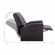 Carica l'immagine nel visualizzatore di Gallery, Luxurious Adjustable Brown Leatherette Armchair - Top-Rated Comfort & Style