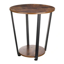 Last inn bildet i Galleri-visningsprogrammet, Lusimo Round Metal Side Table with Storage Rack - Top-Rated Accent Furniture for Easy Assembly