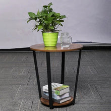 Last inn bildet i Galleri-visningsprogrammet, Lusimo Round Metal Side Table with Storage Rack - Top-Rated Accent Furniture for Easy Assembly