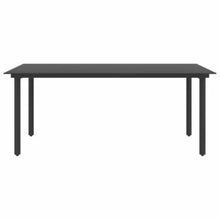 Carica l'immagine nel visualizzatore di Gallery, 7-Piece Top-Rated Black PVC Rattan Garden Dining Set - Customer Favorite!