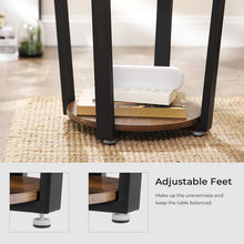 Load image into Gallery viewer, VASAGLE Round Industrial Side Table with Storage Shelf - Top-Rated & User-Friendly
