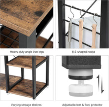 Cargar imagen en el visor de la galería, VASAGLE Rustic Brown Standing Baker's Rack - Top-Rated, User-Friendly Design