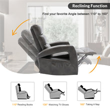 Lade das Bild in den Galerie-Viewer, Power Motion Recliner With Usb Charge Port And Two Cup Holders -pu Leather Lounge Chair For Living Room grey