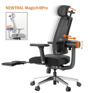 NEWTRAL MagicH-BPro Ergonomic Chair: Adaptive Comfort with Footrest & Auto-Following Backrest