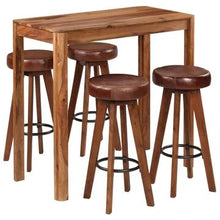 Load image into Gallery viewer, 5-Piece Solid Sheesham Wood Bar Set - Top-Rated &amp; User-Friendly Design
