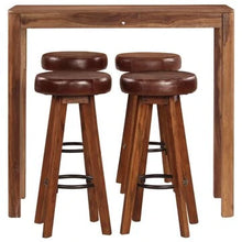 Load image into Gallery viewer, 5-Piece Solid Sheesham Wood Bar Set - Top-Rated &amp; User-Friendly Design
