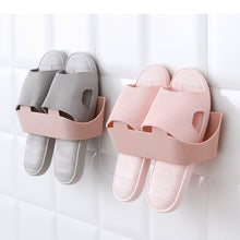 Load image into Gallery viewer, Wall-mounted  Bathroom  Slippers  Rack Self Adhesive Bathroom Slippers Rack Over Door Shoe Organizer Beige
