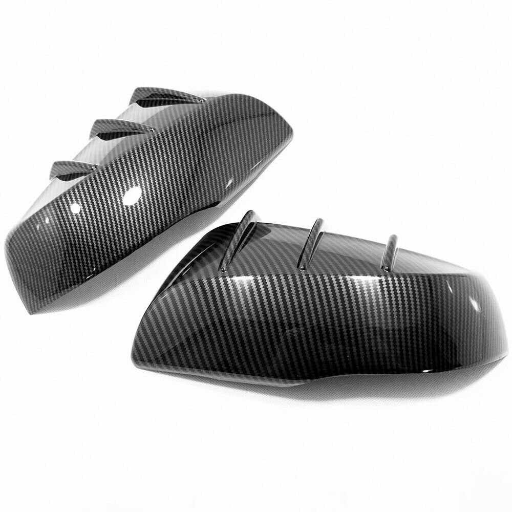 2pcs Carbon Fiber Look Rearview Side Mirror  Cover For Highlander / Rav4 Carbon black