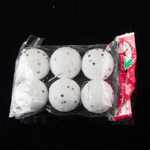 Charger l&#39;image dans la galerie, 6 Pcs/set 5cm White  Foam  Snowball  Pendant Window Decorations Christmas Tree Ornaments White Snowball Pendant [Pack of 6 pieces]
