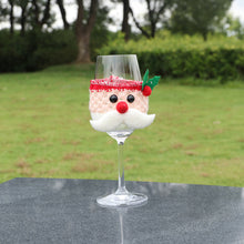 Charger l&#39;image dans la galerie, Christmas  Element  Bottle  Cover  Cup  Sleeve Santa Claus Snowman Cartoon Christmas Table Decorations Grid wine cover snowman
