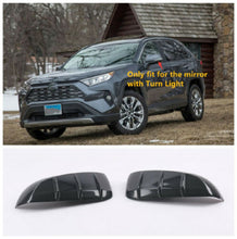 Carica l&#39;immagine nel visualizzatore di Gallery, 2pcs Carbon Fiber Look Rearview Side Mirror  Cover For Highlander / Rav4 Carbon black
