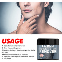 Charger l&#39;image dans la galerie, Men Beard  Hair  Removal  Cream Gentle Non-irritating Face Hair Removal Cream 30g
