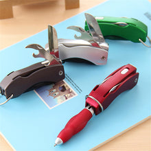 Load image into Gallery viewer, Multifunctional Ballpoint Pen With Folding Swiss Army Cutter Keychain, 0.7mm Office School Supplies
