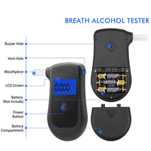 Load image into Gallery viewer, Portable Content Tester Breathalyzer Professional Digital Tester AT810 Black
