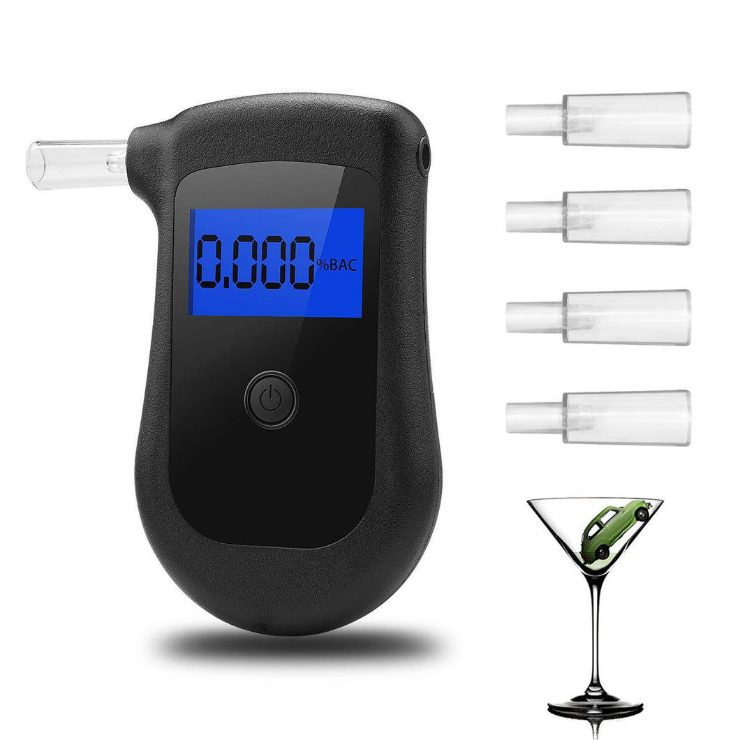 Portable Content Tester Breathalyzer Professional Digital Tester AT810 Black