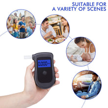 Load image into Gallery viewer, Portable Content Tester Breathalyzer Professional Digital Tester AT810 Black
