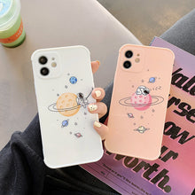 Load image into Gallery viewer, Mobile Phone Case TPU Cartoon Pattern Painting Planet Spaceman for iphone 11 white_iphone11ProMax
