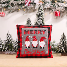 Load image into Gallery viewer, Pillow Cover Pillowcase Cushion Christmas Decorations Linen Printed Pillowcases For Living Room Sofa S9006 red Santa Claus pillowcase
