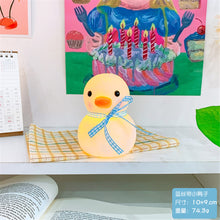 Last inn bildet i Galleri-visningsprogrammet, Cute Cartoon Duck  Night  Light Dormitory Bedside Night Lamp For Baby Kids Room Light Up pink ribbon
