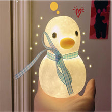 Last inn bildet i Galleri-visningsprogrammet, Cute Cartoon Duck  Night  Light Dormitory Bedside Night Lamp For Baby Kids Room Light Up pink ribbon
