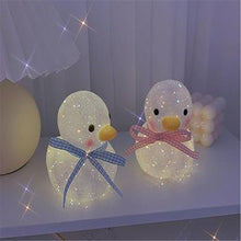 Last inn bildet i Galleri-visningsprogrammet, Cute Cartoon Duck  Night  Light Dormitory Bedside Night Lamp For Baby Kids Room Light Up pink ribbon
