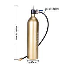 Load image into Gallery viewer, Aluminum Alloy Tubeless  Tire  Inflator Tyre Air Booster Air Bottle 1.15l (empty Bottle) Gold
