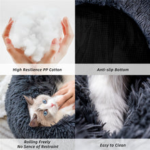 Carica l&#39;immagine nel visualizzatore di Gallery, Donut Calming Dog  Beds For Small Medium Large Dogs Cats Fluffy Warming Washable Pet Bed 40CM
