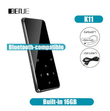 Charger l&#39;image dans la galerie, K11 Hifi Mp3  Player Bluetooth-compatible 16gb Video Audio Player Mini Portable Fm Radio E-book Recording Tf Card 16GB Bluetooth version
