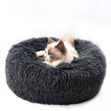 Lade das Bild in den Galerie-Viewer, Donut Calming Dog  Beds For Small Medium Large Dogs Cats Fluffy Warming Washable Pet Bed 60CM
