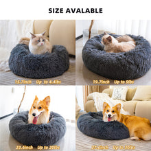 Load image into Gallery viewer, Donut Calming Dog  Beds For Small Medium Large Dogs Cats Fluffy Warming Washable Pet Bed 50CM

