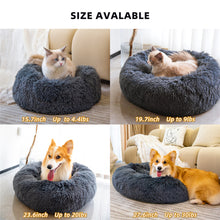 Carica l&#39;immagine nel visualizzatore di Gallery, Donut Calming Dog  Beds For Small Medium Large Dogs Cats Fluffy Warming Washable Pet Bed 50CM
