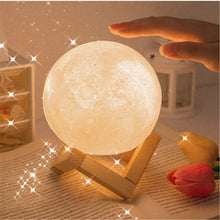 Load image into Gallery viewer, Creative Ins Moon Shape Night  Light Led Table Lamp For Bedroom Decoration With shelf
