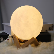 Load image into Gallery viewer, Creative Ins Moon Shape Night  Light Led Table Lamp For Bedroom Decoration With shelf
