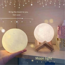 Load image into Gallery viewer, Creative Ins Moon Shape Night  Light Led Table Lamp For Bedroom Decoration With shelf
