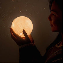 Load image into Gallery viewer, Creative Ins Moon Shape Night  Light Led Table Lamp For Bedroom Decoration With shelf
