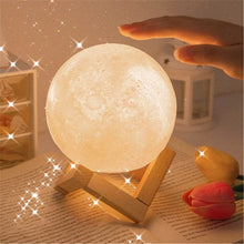 Load image into Gallery viewer, Creative Ins Moon Shape Night  Light Led Table Lamp For Bedroom Decoration With shelf
