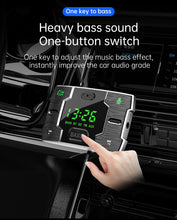 Carica l&#39;immagine nel visualizzatore di Gallery, Car Fm  Transmitter Music Player PD/QC3.0 Mobile Phone Fast Charging Auto Fm Modulator Black
