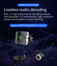 Carica l&#39;immagine nel visualizzatore di Gallery, Car Fm  Transmitter Music Player PD/QC3.0 Mobile Phone Fast Charging Auto Fm Modulator Black
