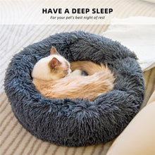 Cargar imagen en el visor de la galería, Donut Calming Dog  Beds For Small Medium Large Dogs Cats Fluffy Warming Washable Pet Bed 70CM
