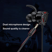 Lade das Bild in den Galerie-Viewer, Gaming  Headset Pluggable In-ear Mobile Computer Wired Headset (with Microphone) Black red
