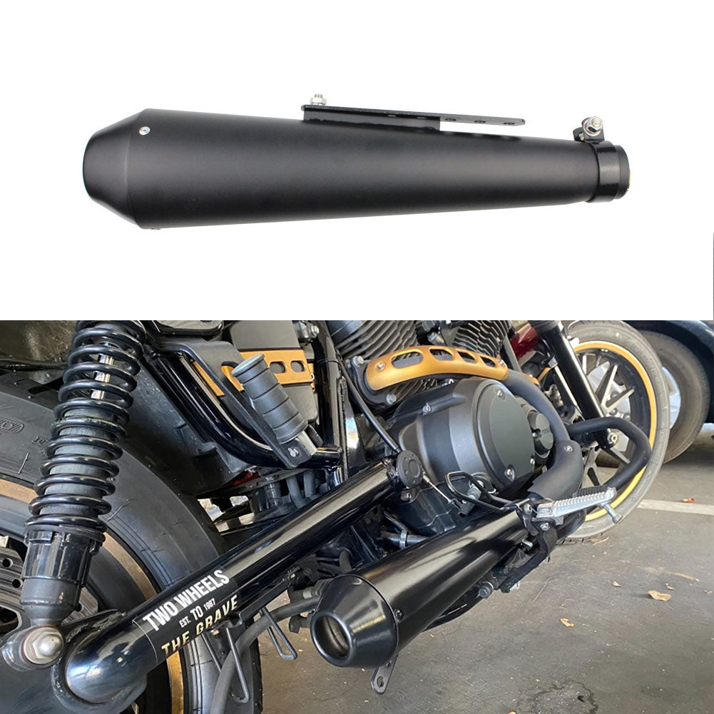 Motorcycle Exhaust  Pipe Retro Universal Exhaust Muffler Motorcycle Modified Parts Black